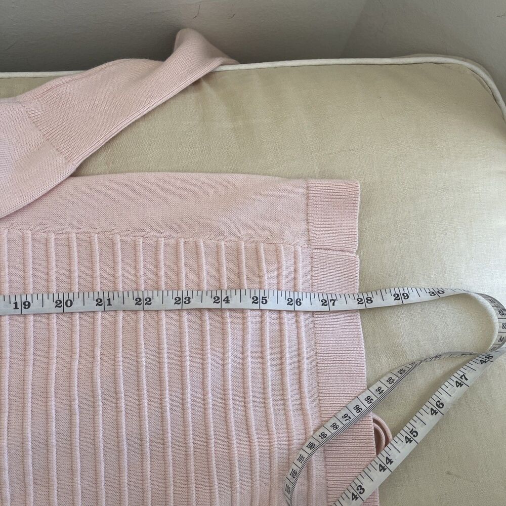 Calia Pink V Neck Ruched Drawstring Long Sleeve Sweater Top Womens S Soft Comfy - Picture 6 of 6